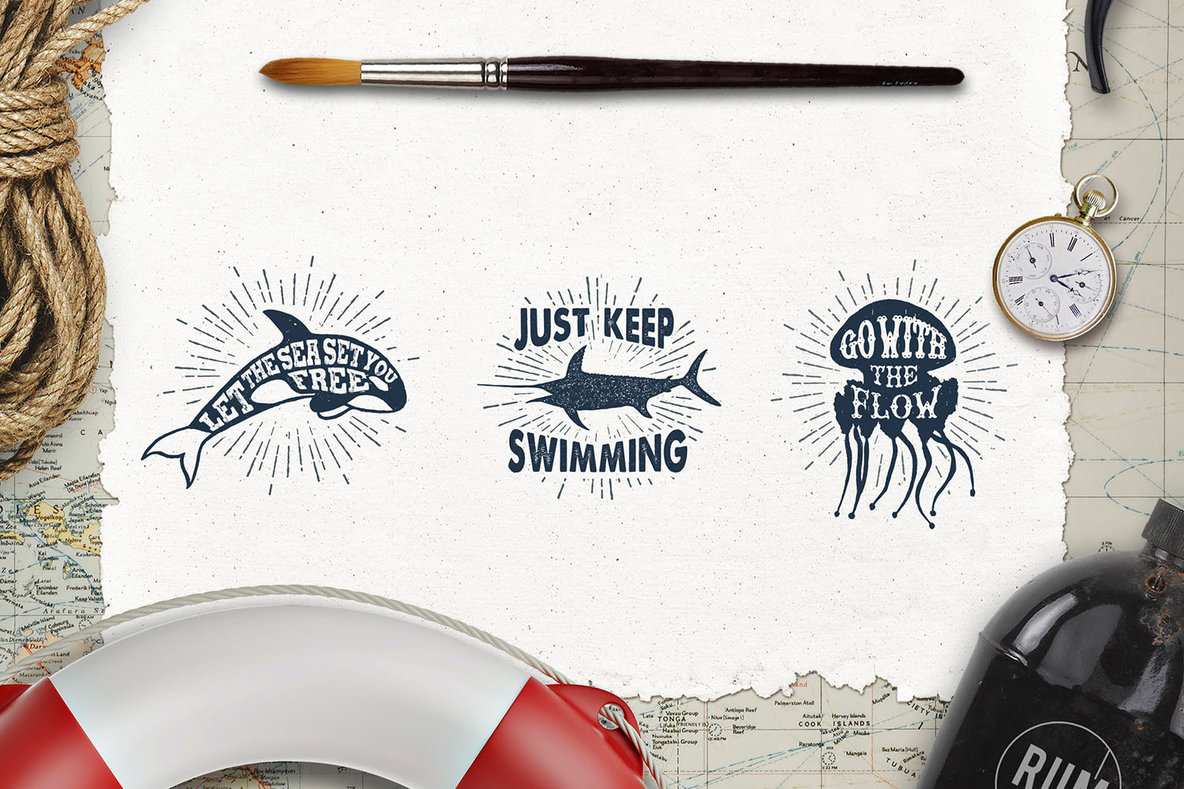 15 Old Sailor Badges   V2 6