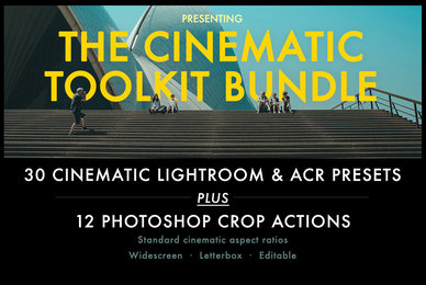Cinematic Aspect Ratio PS Action  Lightroom Presets