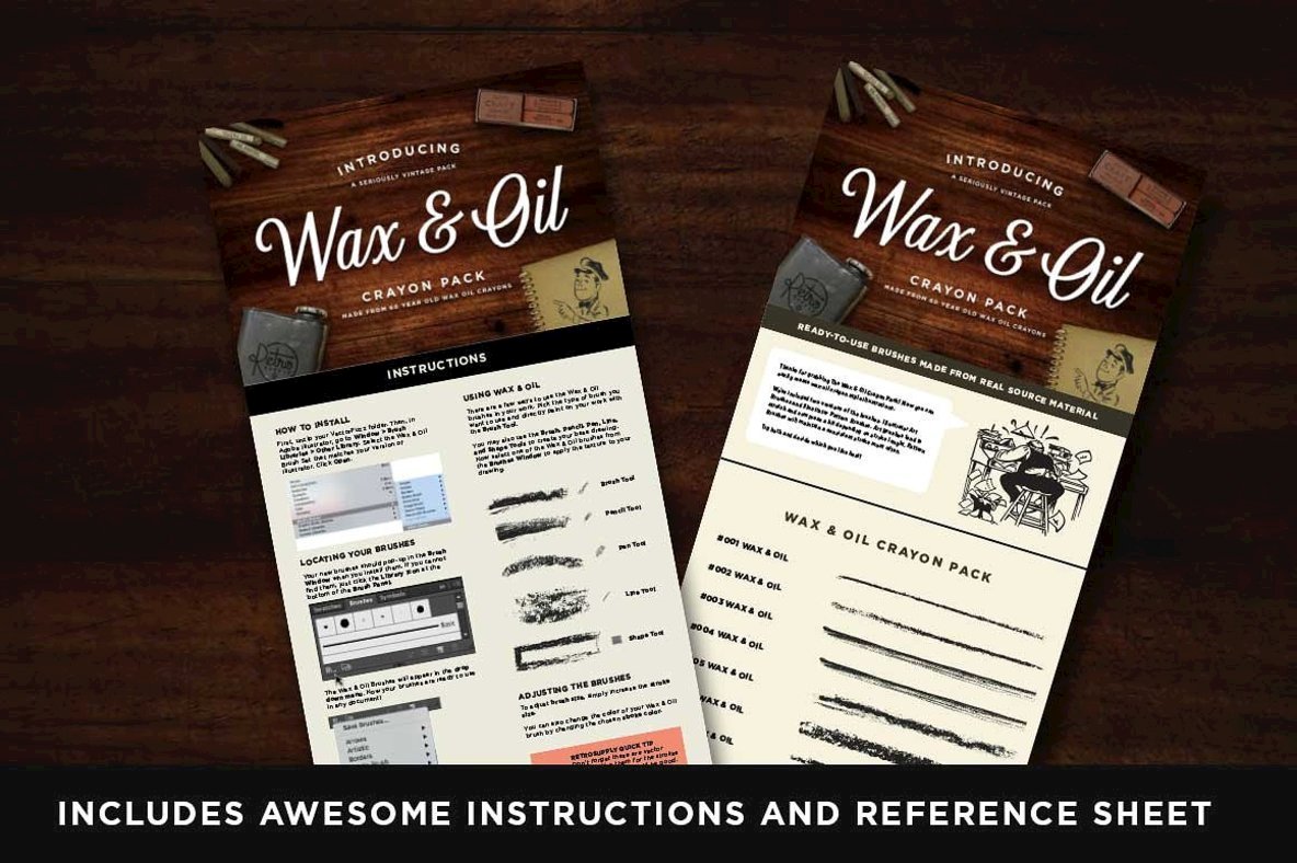 Wax Oil Vector Brushes Wax Oil Vector Brushes