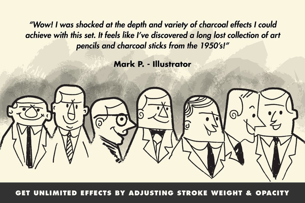 VectorSketch Charcoal Pencils for Illustrator VectorSketch Charcoal Pencils for Illustrator