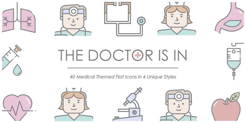The Doctor Is In   Medical Icon Set