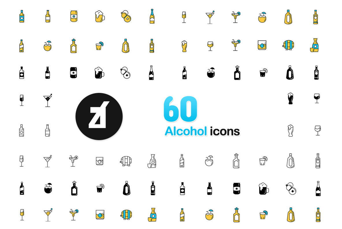 60 Alcohol icons 60 Alcohol icons