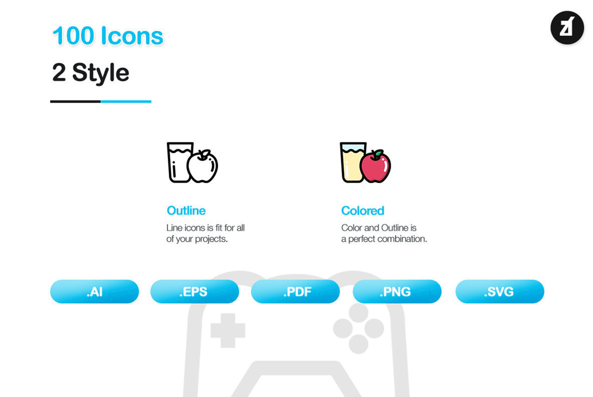 100 Fruit and Juice Icons 100 Fruit and Juice Icons