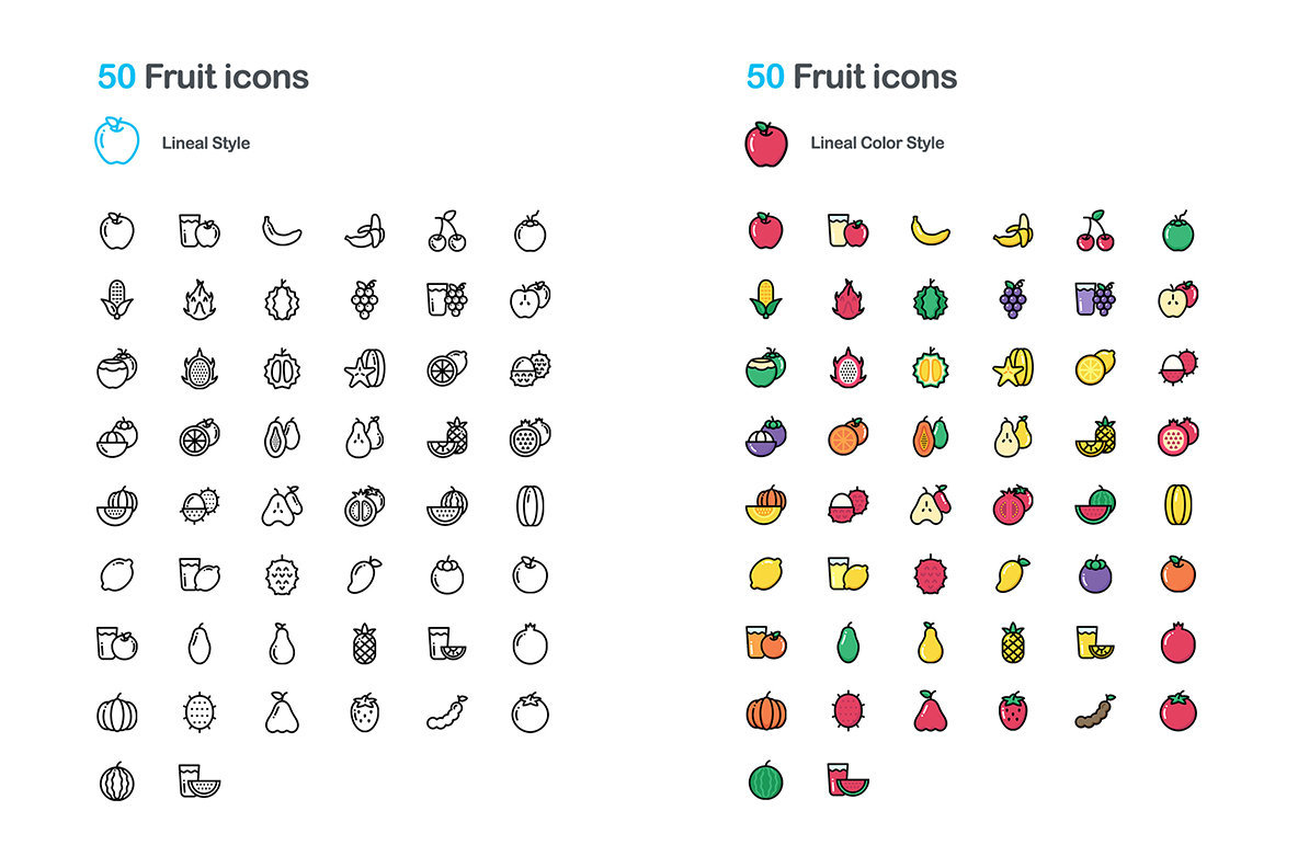 100 Fruit and Juice Icons 100 Fruit and Juice Icons