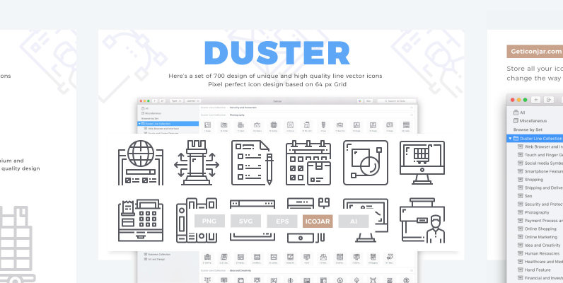 700 Duster Line Icon Collection