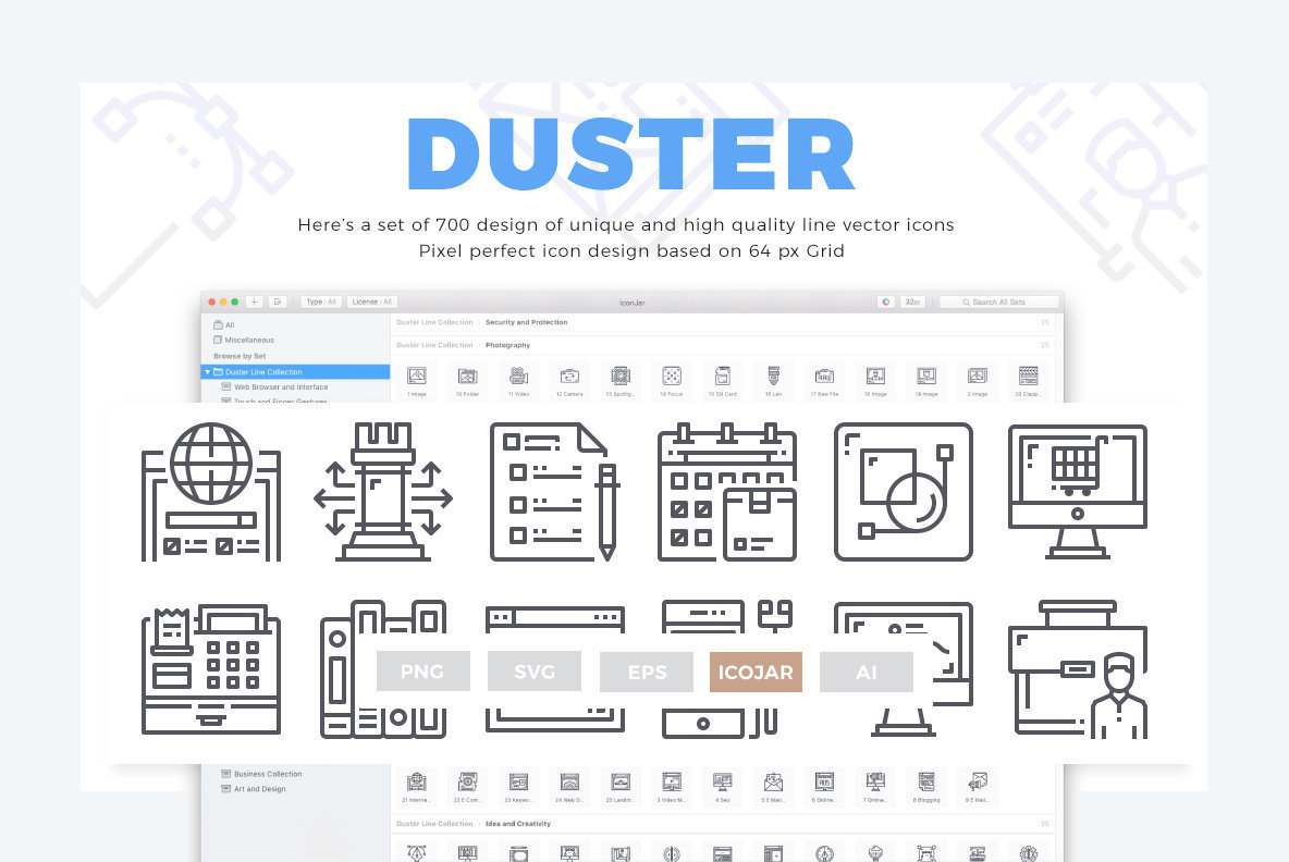 700 Duster Line Icon Collection 700 Duster Line Icon Collection
