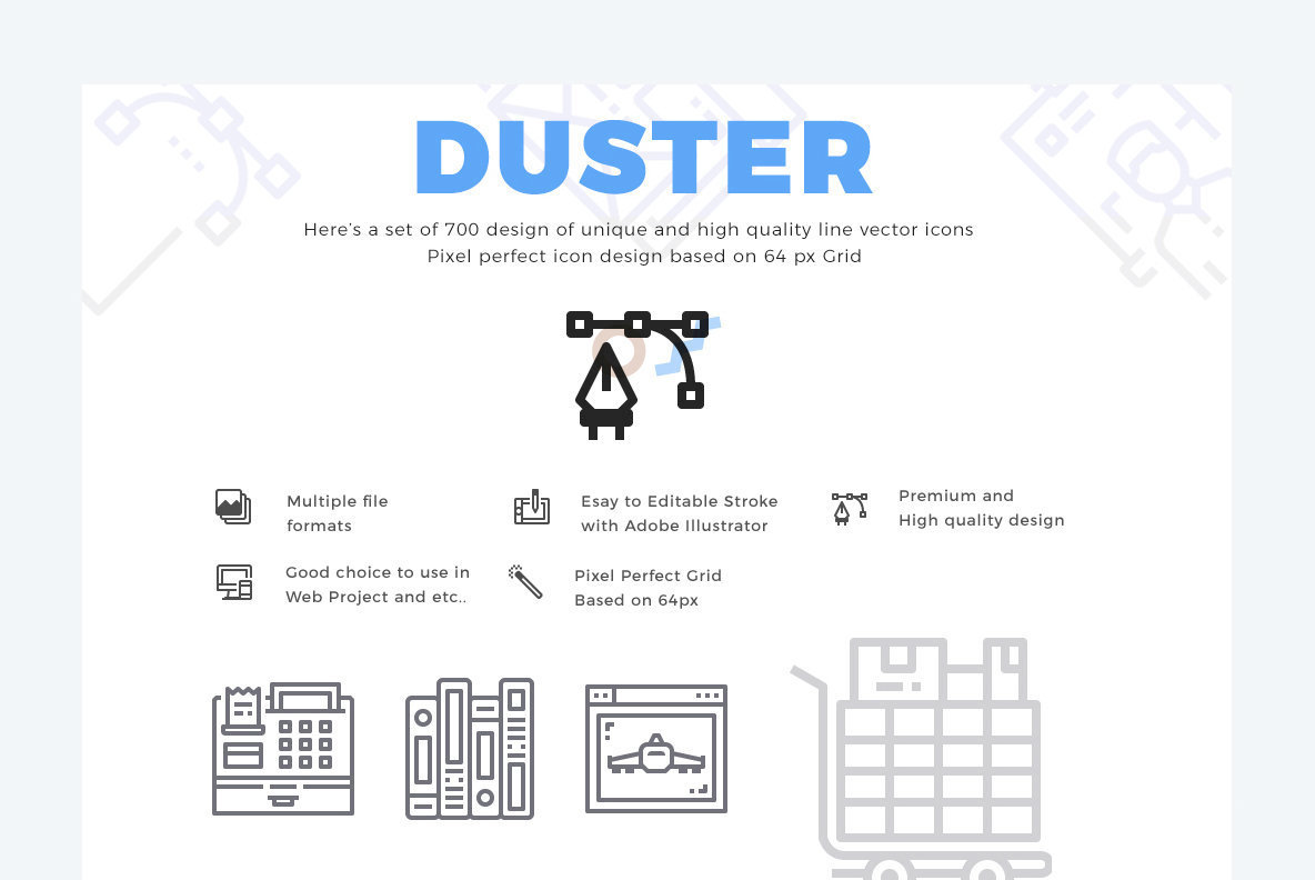 700 Duster Line Icon Collection 700 Duster Line Icon Collection