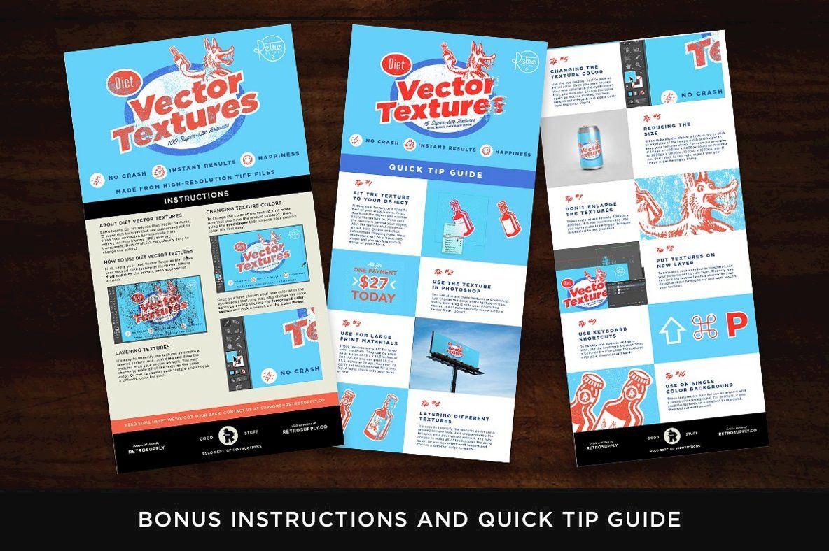 Diet Vector Textures Bundle 4