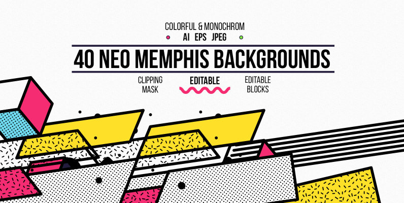 40 Neo Memphis Backgrounds