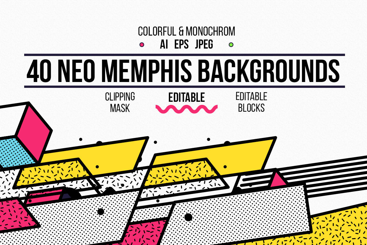 40 Neo Memphis Backgrounds 1