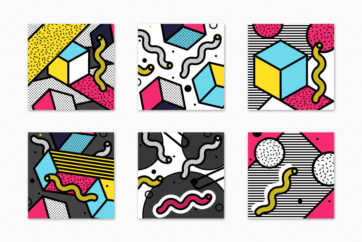 40 Neo Memphis Backgrounds 2