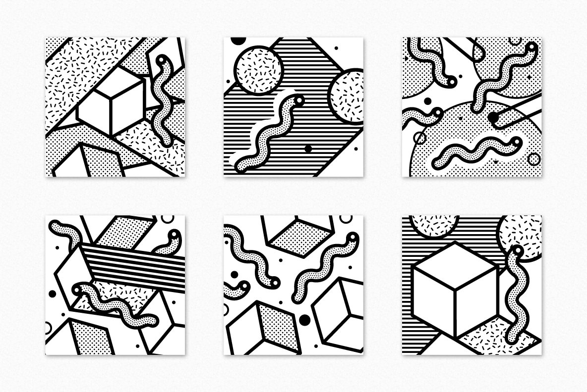 40 Neo Memphis Backgrounds 6