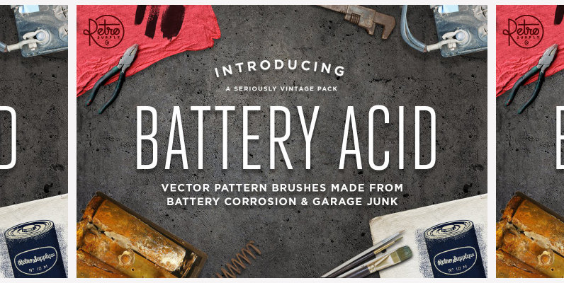 Battery Acid Vector Brushes