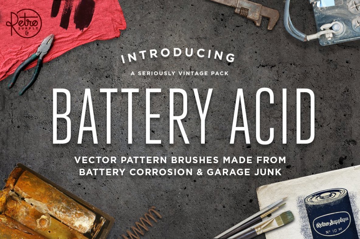 Battery Acid Vector Brushes Battery Acid Vector Brushes