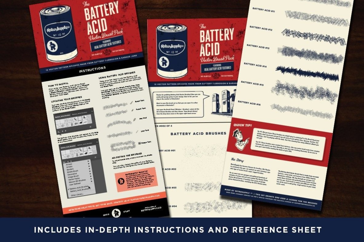 Battery Acid Vector Brushes Battery Acid Vector Brushes