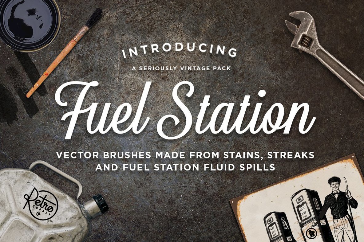 Fuel Station Vector Brushes Fuel Station Vector Brushes