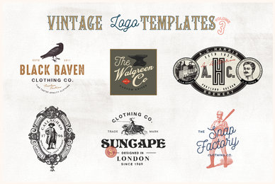 32 Vintage Logo Templates Vol  3