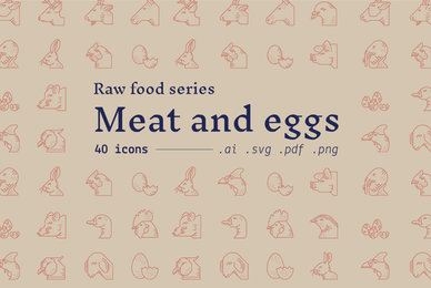 Meat and Eggs   Food Icons