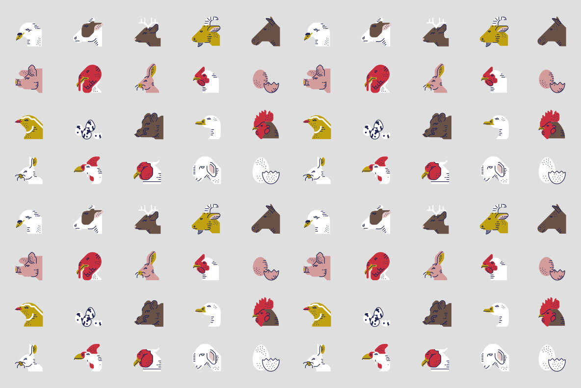 Meat and Eggs   Food Icons 6