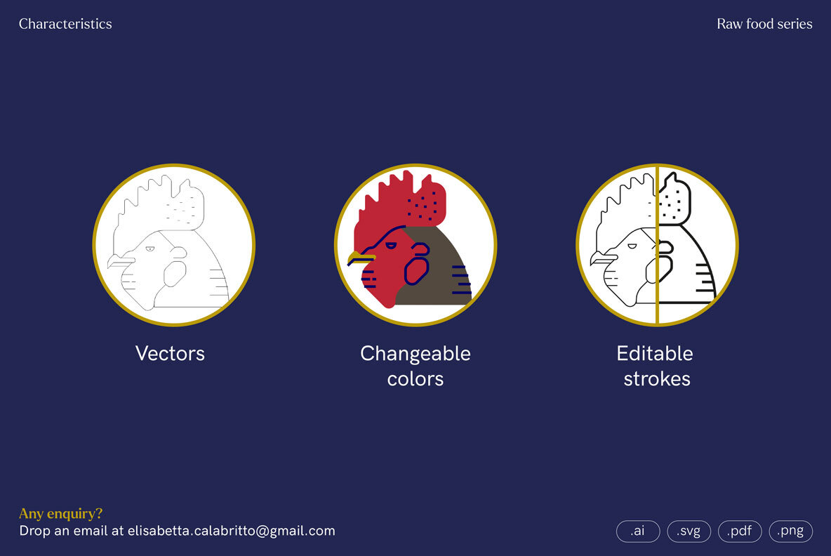 Meat and Eggs   Food Icons 7