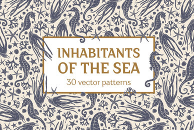 Inhabitants of the sea patterns
