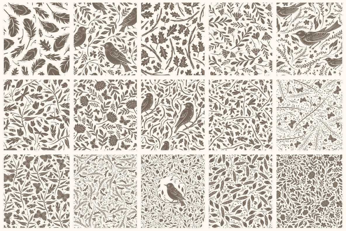 Songbirds and Floral Patterns Songbirds and Floral Patterns