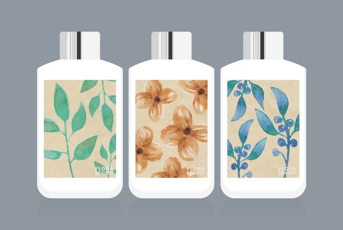 Blue Hue Flower Watercolor Package 4