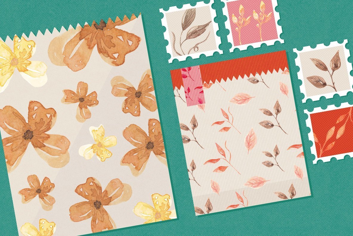 Auburn Autumn Fall Watercolor Package 4