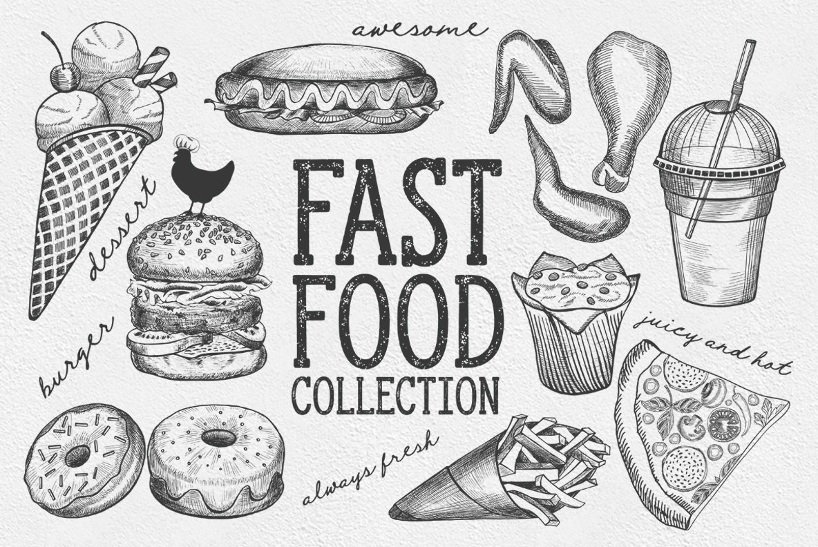 Fast Food Illustrations 1