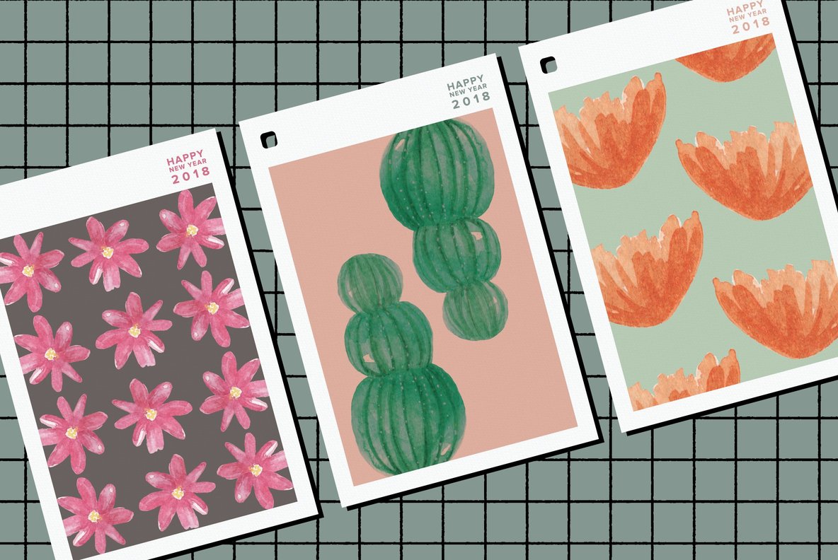 Cactus Flower Watercolor Package 8