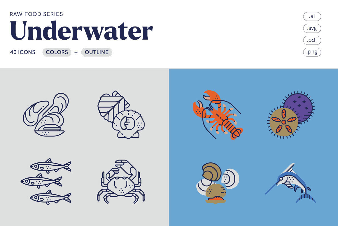 Underwater   Food Icons 1