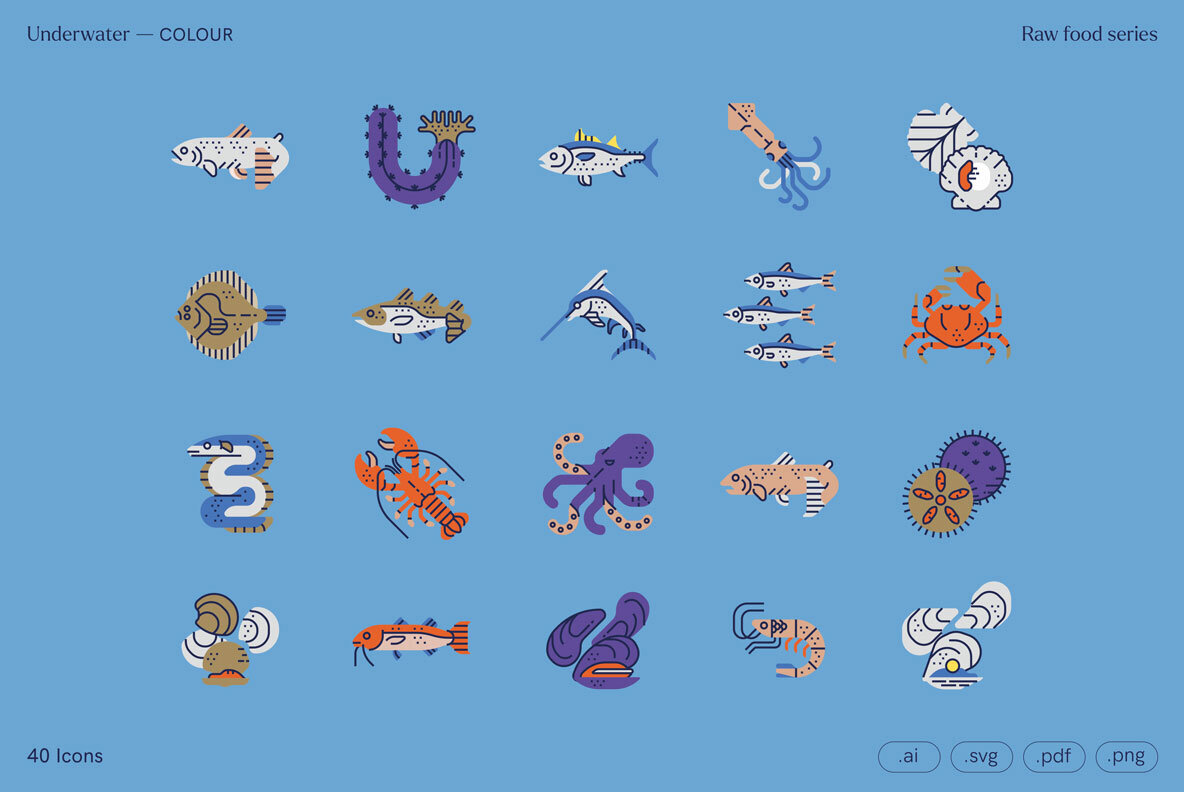 Underwater   Food Icons 3