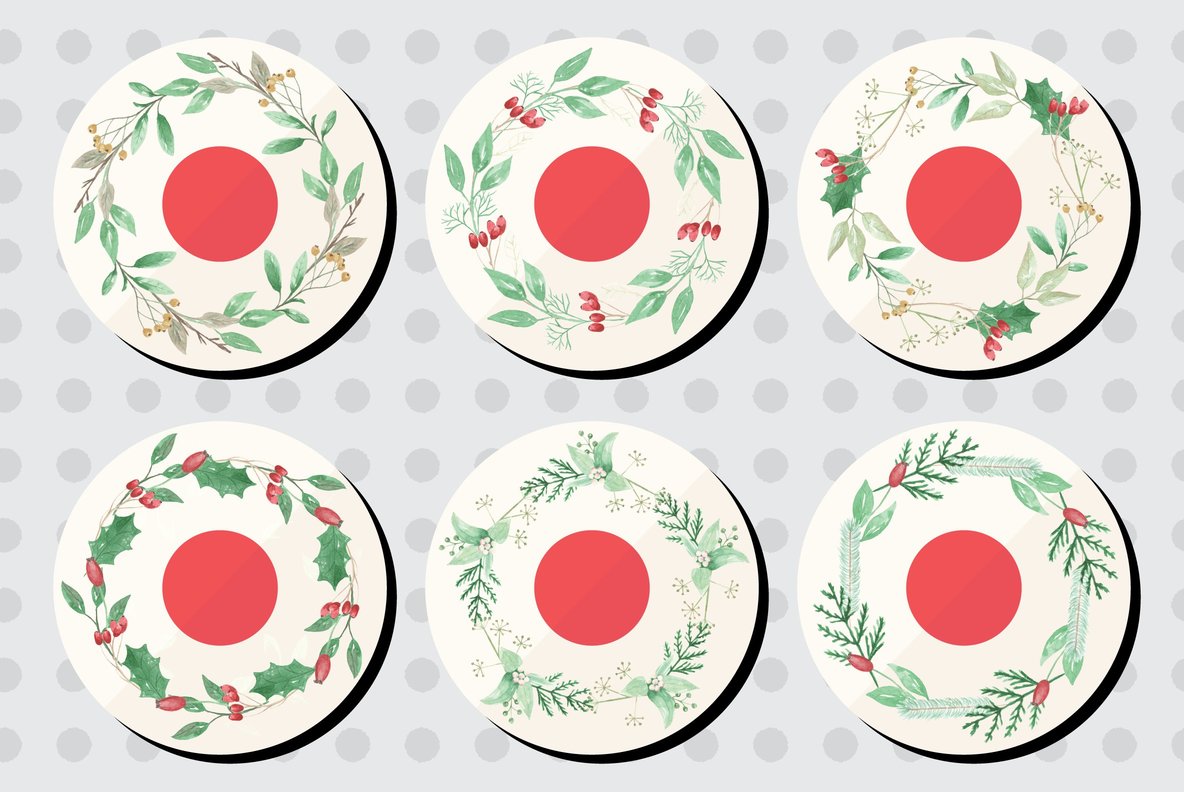 Seasons Wishes Christmas Watercolor Package Seasons Wishes Christmas Watercolor Package