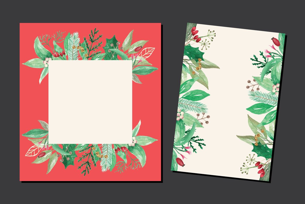 Seasons Wishes Christmas Watercolor Package Seasons Wishes Christmas Watercolor Package