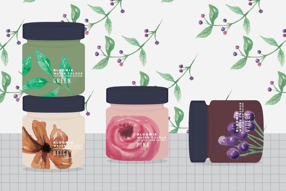 Summer Dance Flowers Watercolor Package Summer Dance Flowers Watercolor Package