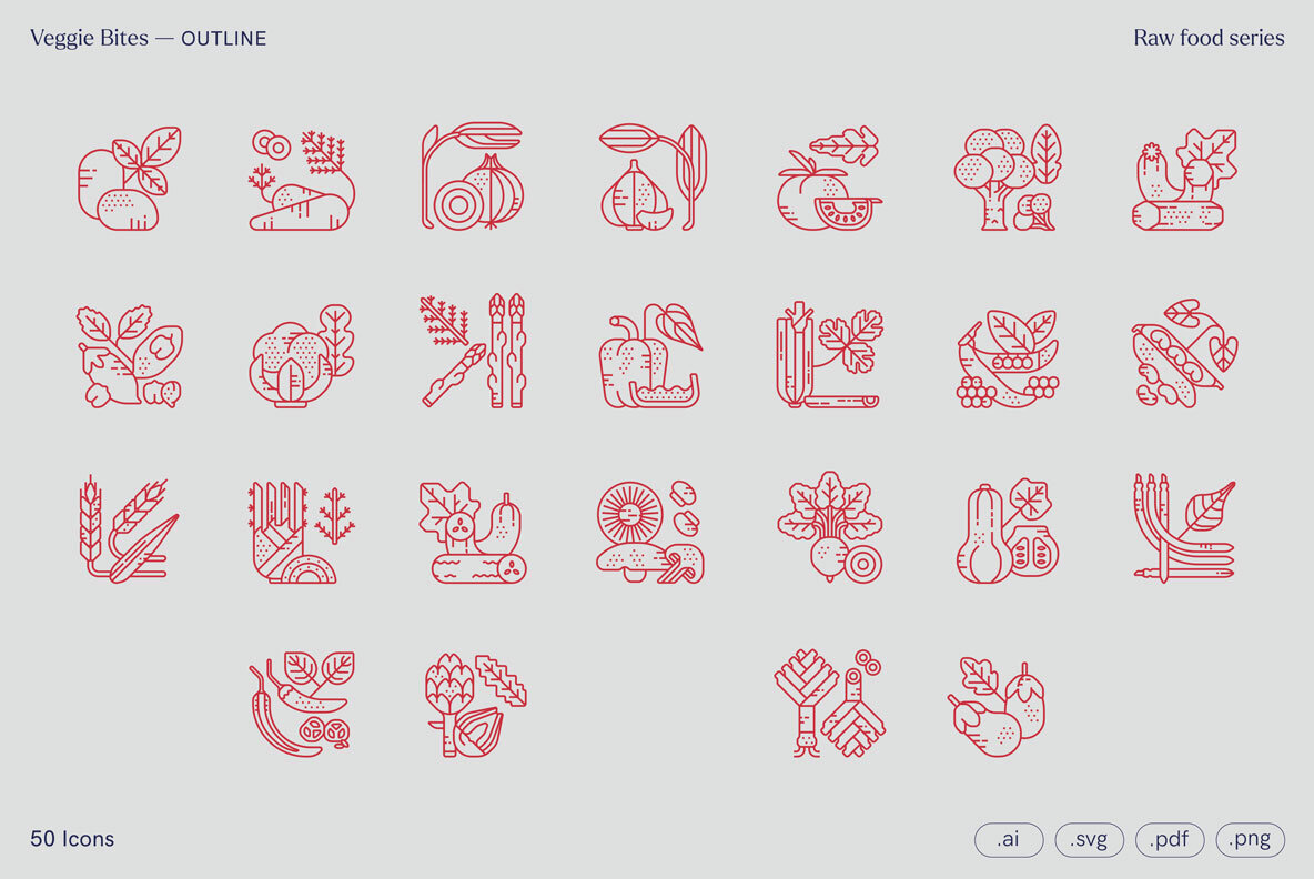 Veggie Bites    Food Icons 2