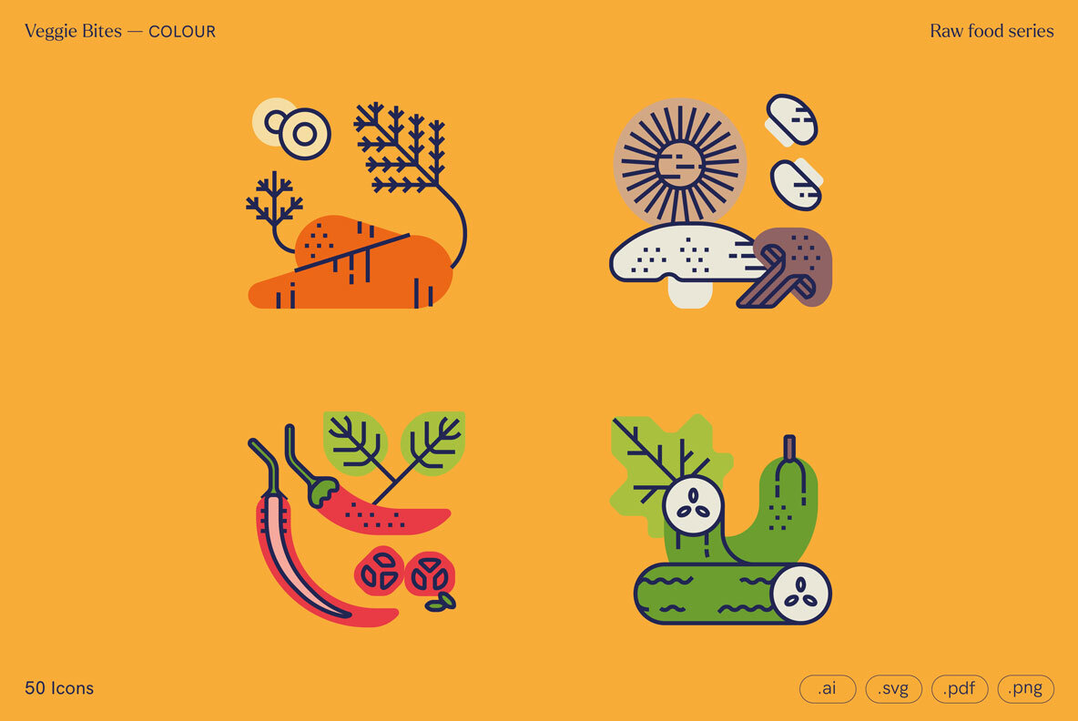 Veggie Bites    Food Icons 5