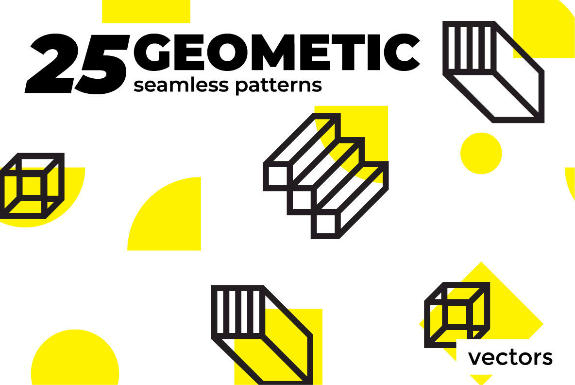25 Geometric Seamless Patterns 1