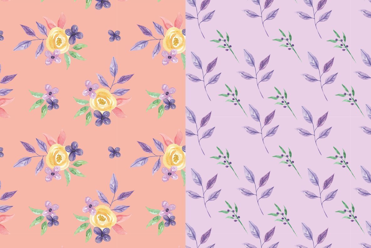 Petal Ombre Pretty Flower Watercolor Package 3