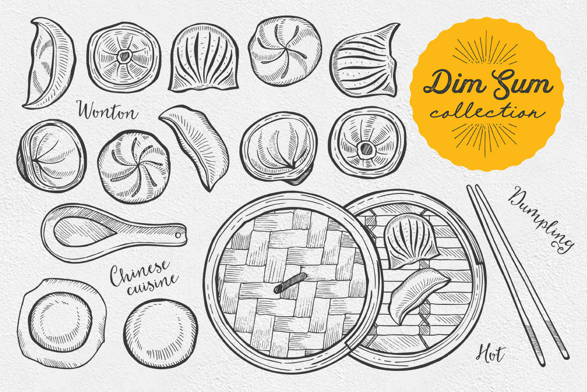 Dumpling Food Illustrations 1