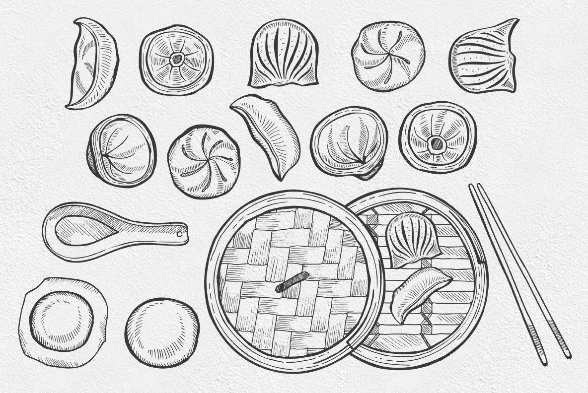 Dumpling Food Illustrations 5