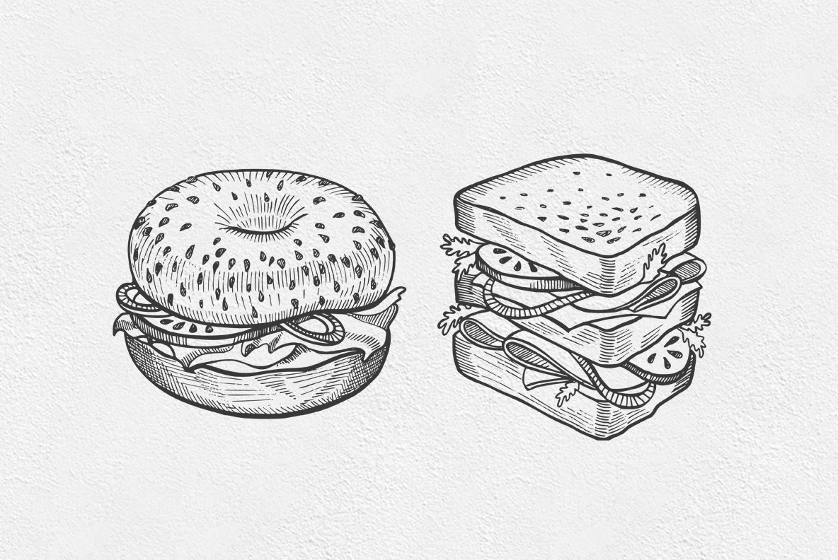 Bagel Food Illustrations 3