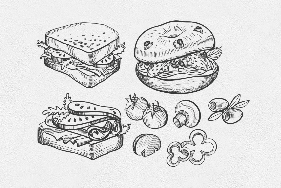 Bagel Food Illustrations 5
