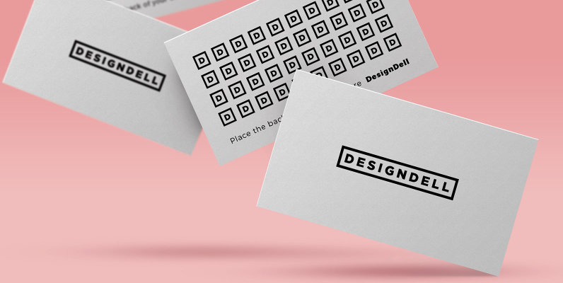 Floating Business Card Mockup