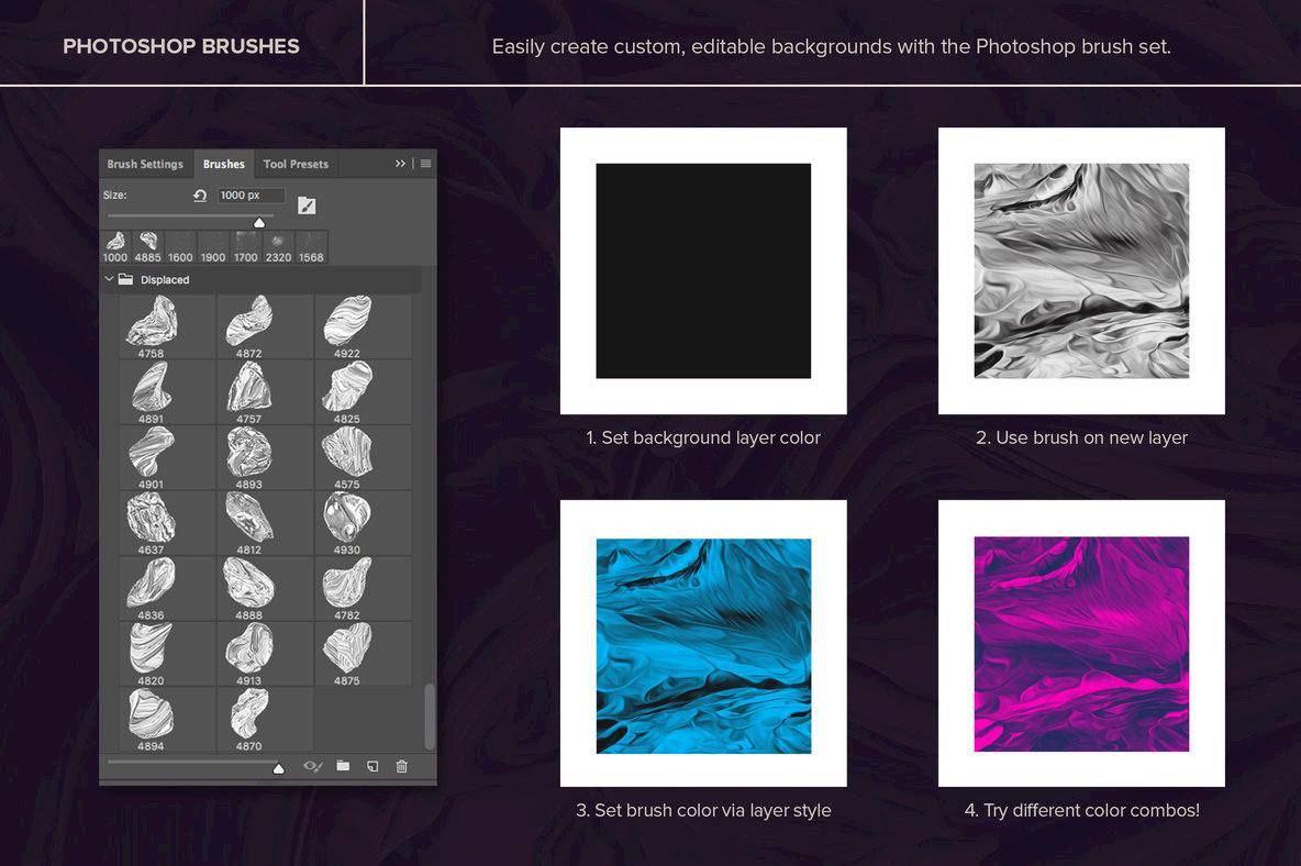 Displaced  80 Isolated Abstract 3D Textures 3
