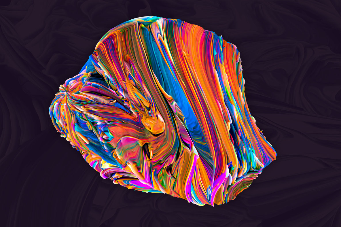 Displaced  80 Isolated Abstract 3D Textures 6