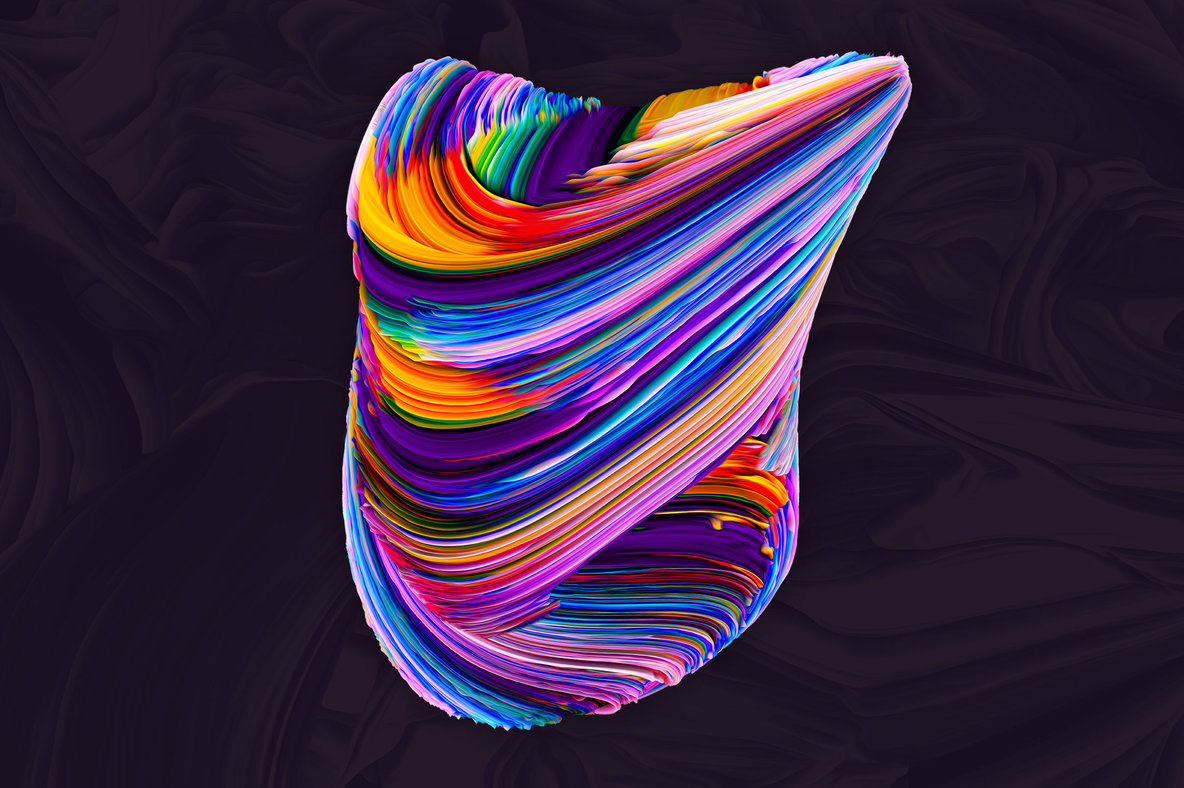 Displaced  80 Isolated Abstract 3D Textures 7