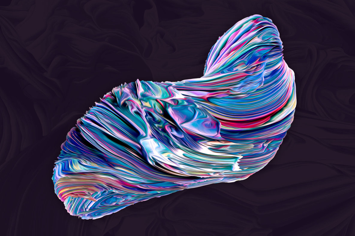 Displaced  80 Isolated Abstract 3D Textures 8