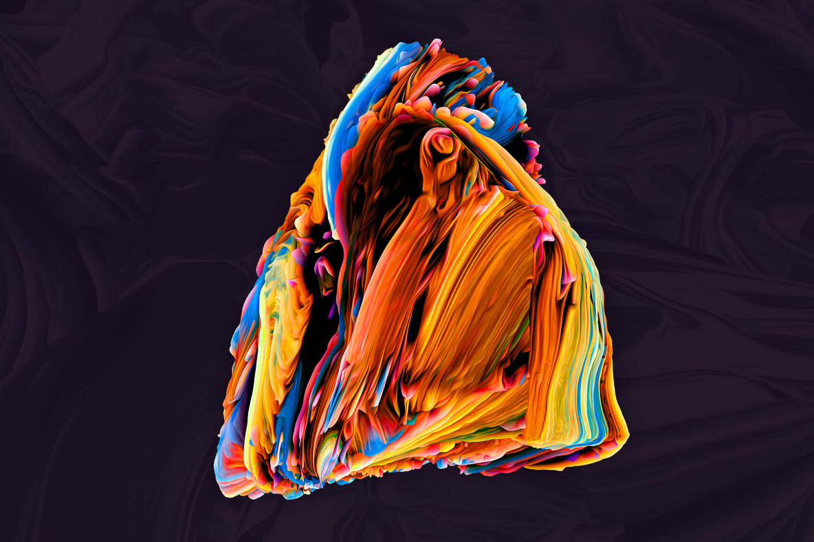 Displaced  80 Isolated Abstract 3D Textures 9