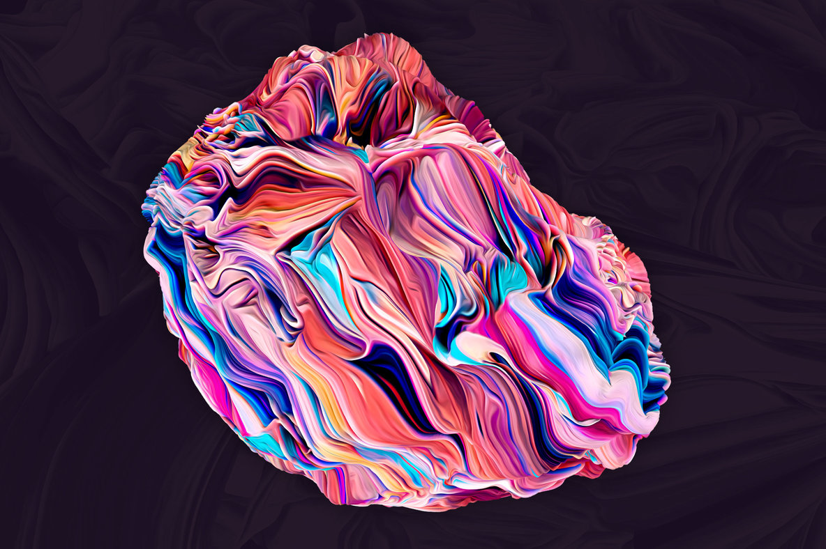 Displaced  80 Isolated Abstract 3D Textures 10